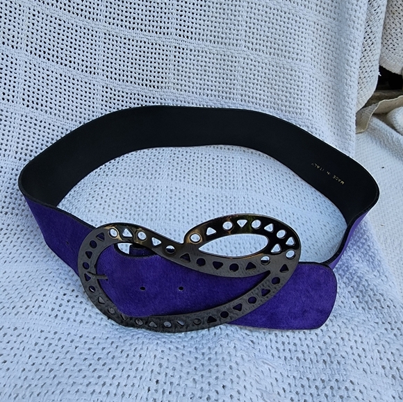 Missoni Purple‎ suede abstract belt S/M NEW - Picture 14 of 14
